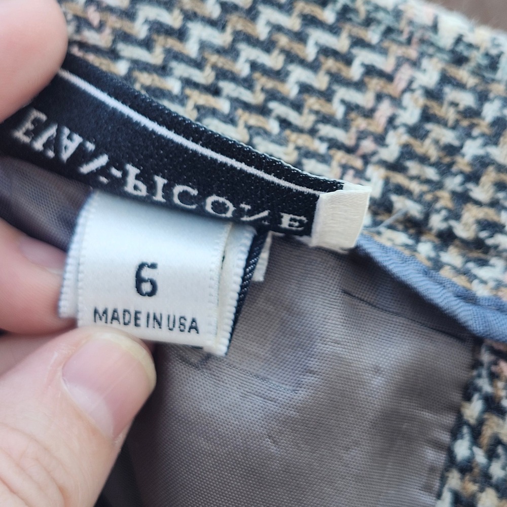Vintage Evan Picone Wool Plaid Skirt Suit | Jacket & Skirt Sz 4/6 Dark Academia - Picture 16 of 16